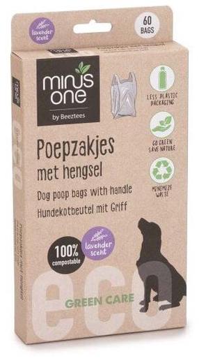 Maišeliai šunų ekskrementams Beeztees Minus One 795098, 60 vnt. balta sp. / žalia sp.