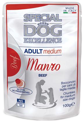 Šlapias šunų maistas Special Dog Excellence Pouches Adult Medium, jautiena, 0.1 kg