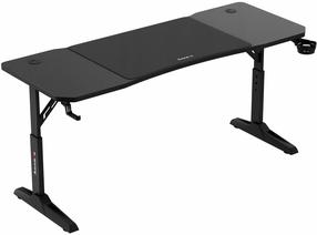Kompiuterio stalas reguliuojamo aukščio Huzaro Hero 4,6, 160 cm x 60 cm, 56 - 79 cm, juoda sp.