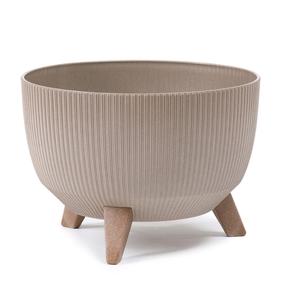 Puķu pods Lamela Roma 968-85, plastmasa, Ø 24 cm, tumši brūna krās.