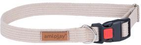 Kaelarihm koertele Amiplay Cotton with Lock, liivakarva pruun v., 400 - 600 mm x 25 mm, 40-60