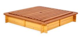 Smėlio dėžė Sandbox, 120 x 120 cm, su dangčiu, ruda sp., 21 kg