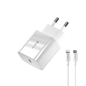 Telefono įkroviklis Devia RLC-318B, USB Type-C, 7.8 cm, balta sp., 20 W