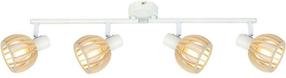 Šviestuvas lubų Candellux Attari 94-68101, E14, 4 x 25 W, medienos sp. / balta sp., 10 x 10 cm