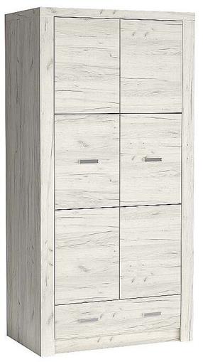 Skapis Indianapolis, kraft white krās., 96 cm x 58 cm x 192 cm