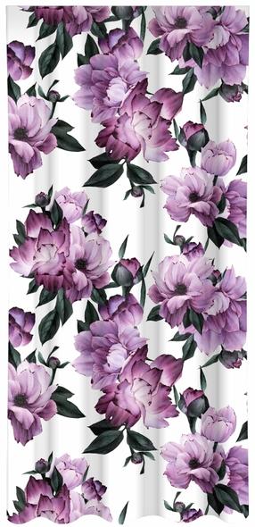 Naktinė užuolaida ZMB-58, balta sp./violetinė sp./žalia sp., 160 cm x 250 cm