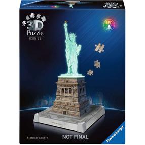 3D dėlionė Ravensburger Iconics Statue Of Liberty, 20.9 cm x 20.9 cm, 108 vnt., įvairių spalvų
