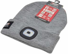 Kepurė universalus AWTools LED Cap AW02151, pilka sp., Universalus dydis