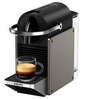 Kapsulinis kavos aparatas Krups Pixie Redesign XN306T10, natural titanium sp.