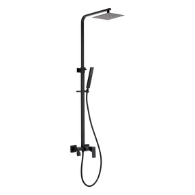 Dušo komplektas su maišytuvu Invena Paros, juoda sp.