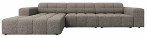 Kampinė sofa Cosmopolitan Design Chicago Haga 16, pilka sp., kairinė, 167 x 294 cm x 78 cm