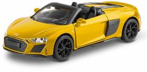 Rotaļlieta automašīna MSZ Audi R8 Spdyer, 1:32, dzeltena krās.
