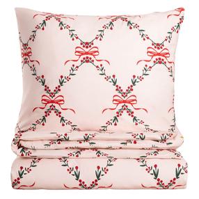 Kalėdinis patalynės užvalkalų komplektas Homla Pinkette 758874, rožinis, 160 x 200 cm
