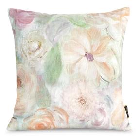 Dekoratīvs spilvena pārvalks Linen 50, bēša krās./zaļa krās., 45 cm x 45 cm