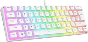 Laidinė žaidimų klaviatūra Rampage Radiant K11 Outemu Red, EN, balta sp.