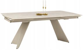 Valgomojo stalas Armani, kašmyro sp./travertine sp., 165 - 241 cm x 90 cm x 77 cm