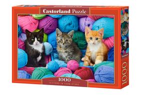 Puzle Castorland Kittens In Yarn Store 1000 el. C-104796-2, 47 cm x 68 cm, 1000 gab., daudzkrāsaina