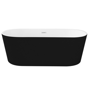 Vonia, laisvai pastatoma AMO-T1003B-150, 150 cm x 75 cm x 58 cm, ovalas, balta sp./juoda sp.