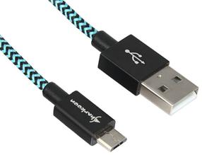 Laidas Sharkoon, Micro USB/USB, 300 cm, žydra