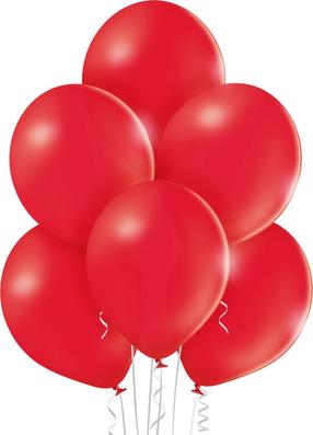 Balonu komplekti ovāls Belbal Pastel B105, sarkana krās., 100 gab.