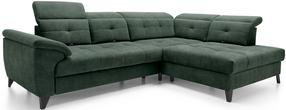 Kampinė sofa Inferne Raquel 35, žalia sp., dešininė, 297 x 210 cm x 107 cm