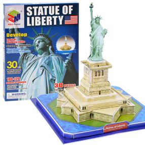3D пазл Magic Puzzle StatueOf Liberty, 30.2 см x 26.1 см, 35 шт., многоцветный