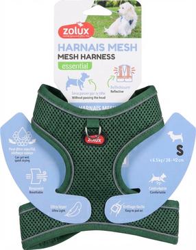 Petnešos šunims Zolux Mesh, žalia sp., 380 - 420 mm, S