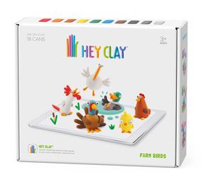 Пластилин Hey Clay Farm Birds, многоцветный
