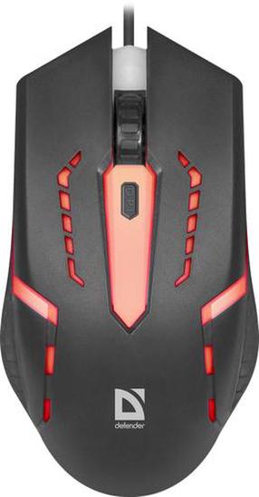 Vadu spēļu pele Defender Flash MB-600L, melna krās.