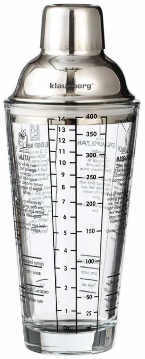Bārmeņa dzērienu mikseris Klausberg KB 7737, caurspīdīga krās./sudraba krās., 0.4 l