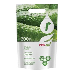 Trąšos agurkams Baltic Agro NPK 6-10-32, granuliuotos, 0.2 kg