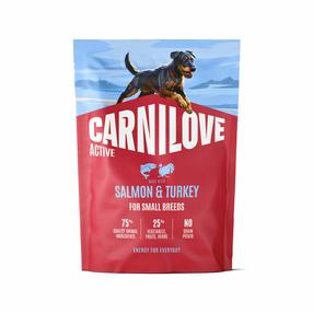 Sausas šunų maistas Carnilove Active Small Breeds, kalakutiena/lašiša, 1.5 kg