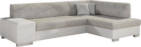 Kampinė sofa Fabio Berlin 01, Soft 17, balta sp./pilka sp., dešininė, 167 x 268 cm x 73 cm
