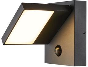 Sieninis lauko šviestuvas SLV Abridor Sensor, 12W, LED, IP54, antracito sp., 17.5 cm x 16 cm