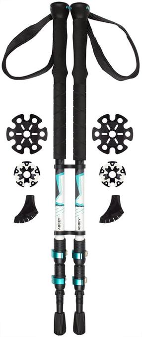 Šiaurietiško ėjimo lazdų komplektas Abbey Hiking Cane Adjustable Set Santiago-135