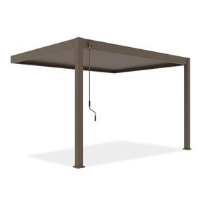 Pavėsinė Pergola Elegance Wall, 400 x 256 cm, rusvai pilki sp.