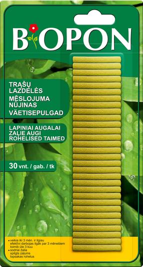 Trąšos lapiniams augalams Biopon, lazdelės formos