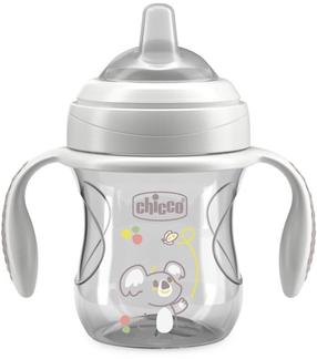 Puodelis su snapeliu Chicco Mix & Match Transition, 200 ml, 4 mėn., plastikas/silikonas, pilka sp.