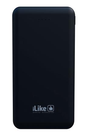 Lādētājs-akumulators (Power bank) iLike, 10000 mAh, melna krās.