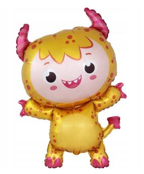 Фольгированный шар фигурные GoDan Little Monster, золотой цв.
