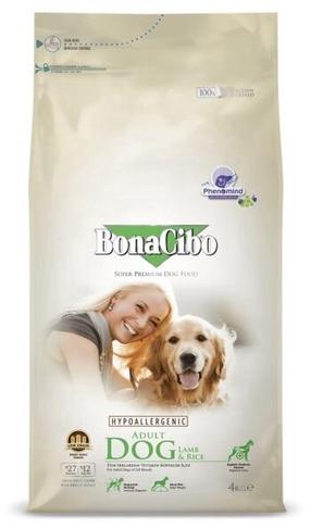 Sausas šunų maistas BonaCibo Adult Lamb & Rice, ėriena/ryžiai, 4 kg
