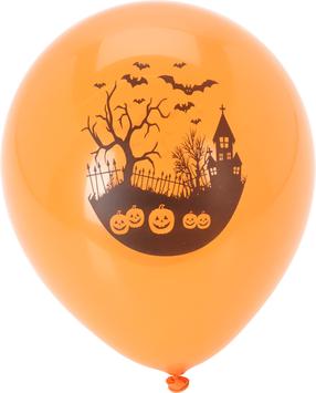Balons ovāls, melna krās./oranža krās., 10 gab.