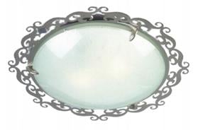 Šviestuvas plafonas Candellux Lighting Casablanca, E27, 2 x 60 W, sidabro sp./satinas