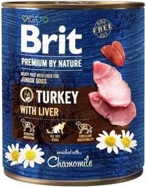 Šlapias šunų maistas Brit Premium By Nature Turkey With Liver, kalakutiena, 0.8 kg
