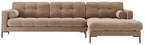 Kampinė sofa Cosmopolitan Design Bali Bluvel 28, beige melange sp., dešininė, 185 x 293 cm x 75 cm