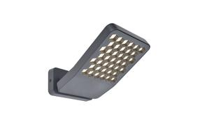 Sieninis lauko šviestuvas Lutec Atlantis 7801601118, 13.7W, LED, IP54, tamsiai pilka sp., 13 cm x 11 cm
