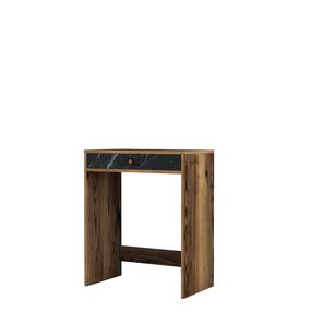 Kosmetinis staliukas Kalune Design Lizbon, juoda sp./riešuto sp./ruda sp., 40 cm x 70 cm x 84.7 cm