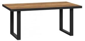 Kavos staliukas Forte Hayato, ruda sp./juoda sp., 110 cm x 60 cm x 45 cm