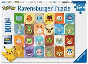 Dėlionė Ravensburger Pokemon Faces, 36 cm x 49 cm, 100 vnt., įvairių spalvų