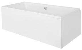 Vonia, įmontuojama Besco Quadro WAQ-175-PK, 175 cm x 79 cm x 55 cm, stačiakampis, balta sp.